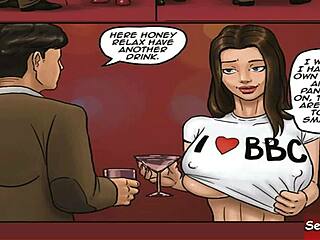 زوج مهزوم يشاهد زوجته تُسيطر عليها في النادي بملابس ممزقة وألعاب 😈