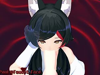 watch this white girl deepthroat my hard cock in anime style