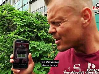 Mollige brunette milf gets pov fucked outdoors at German sex date 😏