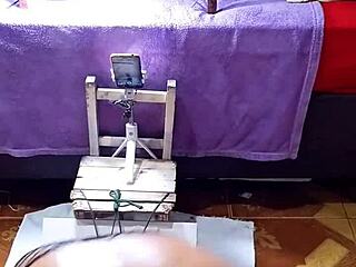 Exhibitionist Rips Clothes in Doggy Style Striptease