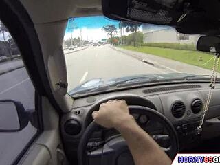 Soft natural tits bouncing in POV action