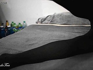 Miley grey shows off her sexy legs in nylons.