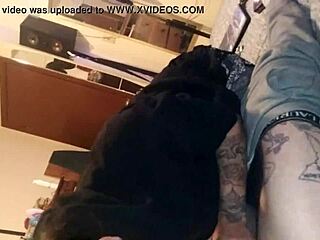 amanda gives deepthroat blowjob in casual scene