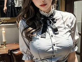 Model Asia Hentai 3D Pose Telanjang di Rumah Mewah