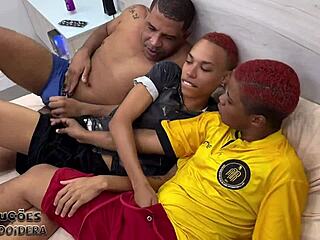 Intense Rough Ass Licking Fuels Wild Threesome Fucking