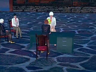 Secretary Ploughed by Boss in Front of Management Team