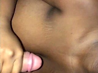 Late night blowjob on monster cock with big tits