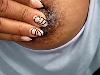 ebony girl tempts with small tits in taboo encounter