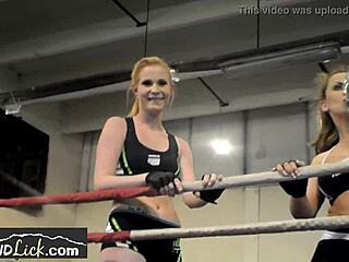 European Lesbian Babes Passionately Wrestling in Panties