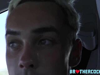 gay brothers cruise the street and pick up a random big black cock for bareback fun