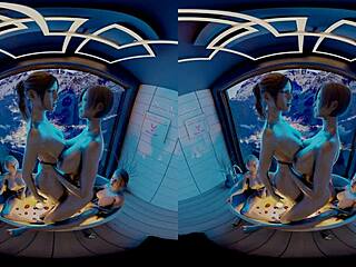 Claire and Ada grind in tub while Jill and Ashley touch themselves in wild Resident Evil parody!