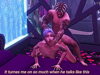 Stripper Sucks Big Black Cock in 3D