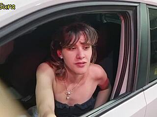 Gas Station Mishap Ends with Shaved Pussy Payment for Big Cock