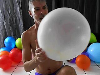 oh wow, balloon play with horny gay dilf richard lennox!