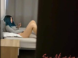 Teen Step-Sister Masturbates While Brother Hides In Closet For Prank