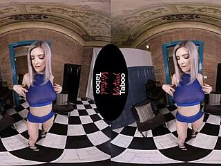 Virtual Taboo Blonde Shows Shaved Pussy In POV