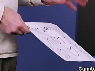 Hot honey endures intense blowbang facial cumshot