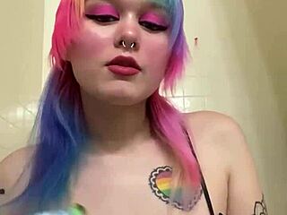 Alice Bangz Cleans Her Bathroom with Maid Outfit and Tattoo