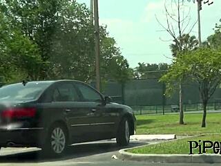 Ebony Hottie in Cowgirl Position Riding White Cock. Showing Off Her Tits and Brunette Hair.