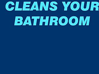 Alice Bangz Cleans Her Bathroom with Maid Outfit and Tattoo