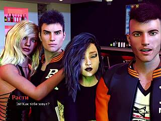 Naked girls tease in locker room game