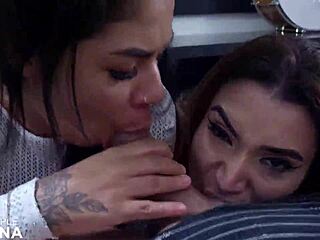 Asian Latina Double Fuck Squirts Hard!