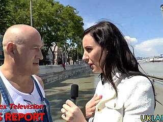 classy european teases with skilled hand on rod