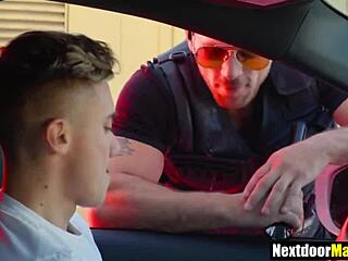 gay policeman catches jerking and fucks him