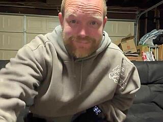 Stroking my fat cock