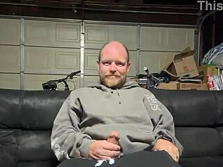 Stroking my fat cock