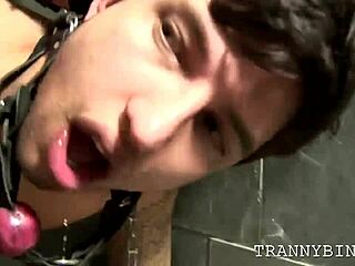 The Tranny Feels Powerful As She Spits On Her Slave