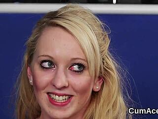 Exclamatory-Provocative Wow! Hottie Swallows Every Drop of Face Sperm Shot!