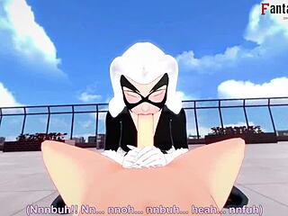 Black Cat Felicia Hardy svádí Spider-Mana v divokém POV šukání. Koukej, jak jí skáče velká prdel!