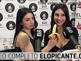 Mielcita and Almendra Suck Banana with Cream