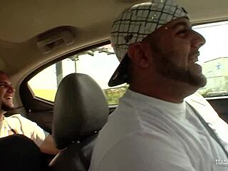 Picking up this skinny tatted brunette at the gas station turned into a hardcore pounding session.