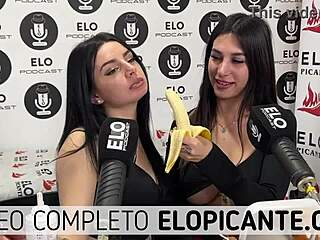 Mielcita and Almendra Suck Banana with Cream