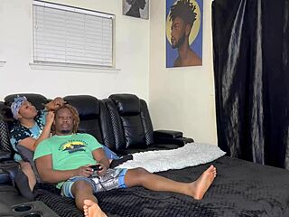 Kendale visits stepmom's house for dread retwist but she can't resist his new look and they have sex