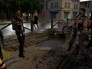 Hey, check out this biker gangbang with blondes! 😈