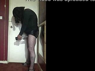 bisexual crossdresser pumps his cock to make it bigger, part 2