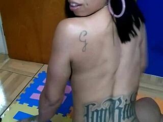 First Time Riding a Dildo Solo