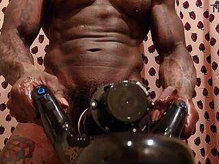 I worship this big black cock, jerking off to cumshot, the dickotomy of discipline