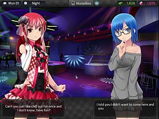 Anime Girl In Huniepop Game Gets Intense Hentai Action!
