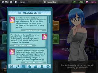 Anime Girl In Huniepop Game Gets Intense Hentai Action!