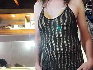 being naughty modeling dresses pt 5