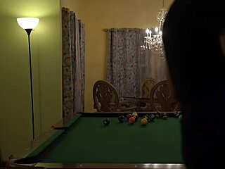 Hot Milf Wife Takes Hard Pounding on Pool Table with Huge Tits Bouncing Wildly