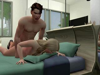 Blonde Sorority Slut Gets Hardcore Gay Fuck With Anal Creampie