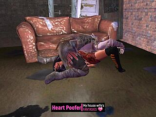 witchy halloween cheating sex affair in cartoon