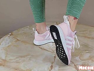 trying on new sneakers 😊