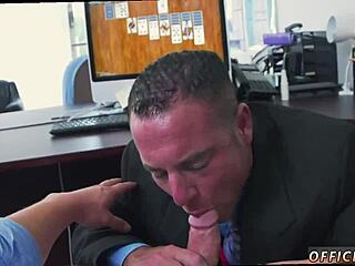 Guy with Massive Cock Gets First-Time Gay Blowjob and Cums