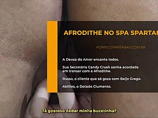 i'm afrodithe, havin' a relaxin' spa session with spartanas, feelin' so good